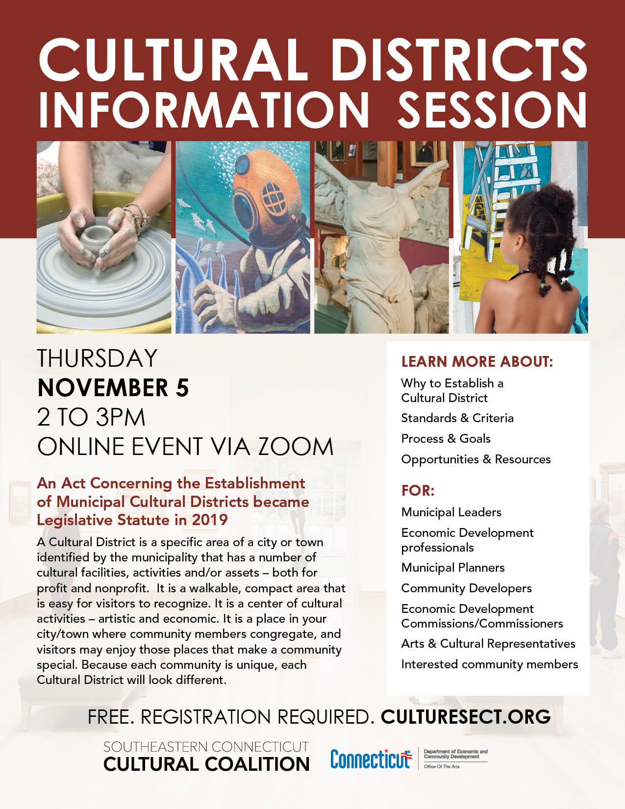 Cultural District InfoSession flyer